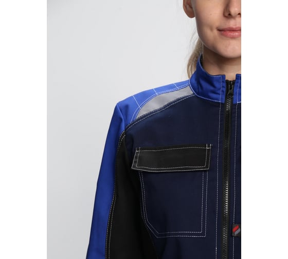 Костюм женский ФАКЕЛ Формула-1 IMP ткань Смесовая, 240 г/кв. м, брюки темн. синий/васильковый/черный, размер 52-54, рост 158-164 87490984.007