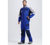 Костюм Вектрон-1, ткань Смесовая, 240, брюки, васильковый/темно-синий/светло-серый, 56-58; 170-176 Факел 87488998.007