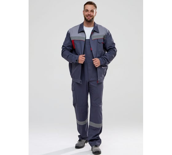 Костюм ФАКЕЛ Флагман-Фаворит-2 СОП IMP ткань Саржа, 250 г/кв. м, п/к, темн. серый/светл. серый, размер 44-46, рост 170-176 87489195.005