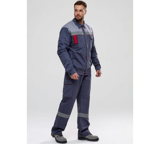 Костюм ФАКЕЛ Флагман-Фаворит-2 СОП IMP ткань Саржа, 250 г/кв. м, п/к, темн. серый/светл. серый, размер 52-54, рост 170-176 87489195.001
