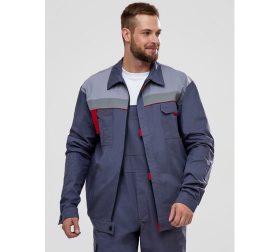 Костюм ФАКЕЛ Флагман-Фаворит-2 СОП IMP ткань Саржа, 250 г/кв. м, п/к, темн. серый/светл. серый, размер 52-54, рост 170-176 87489195.001