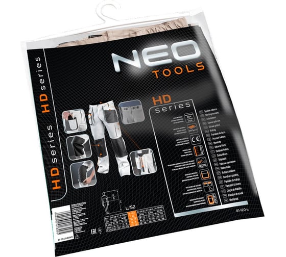 Рабочие белые брюки NEO Tools размер S/48 81-120-S