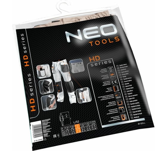 Рабочие белые брюки NEO Tools размер XL/56 81-120-XL
