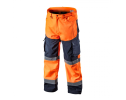 Светоотражающие брюки NEO Tools softshell оранжевые, размер S 81-751-S