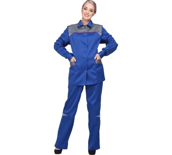 Женский костюм ГК Спецобъединение ЛАДА василек-серый, размер 112-116, рост 182-188 Кос 046/112/182 1