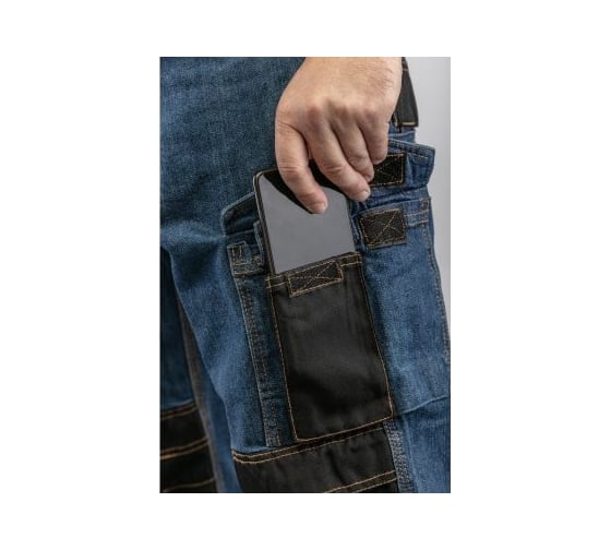 Брюки рабочие HOEGERT TECHNIK EMS джинсовые синие 3XL (58) HT5K355-3XL