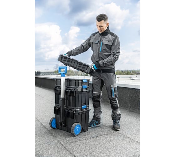 Брюки рабочие HOEGERT TECHNIK TAUBER 4-way stretch темно-серые 2XL (56) HT5K812-2XL
