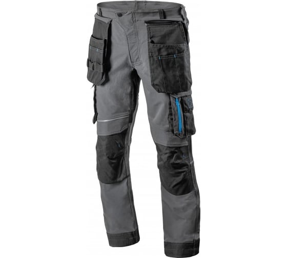 Брюки рабочие HOEGERT TECHNIK TAUBER 4-way stretch темно-серые S (48) HT5K812-S