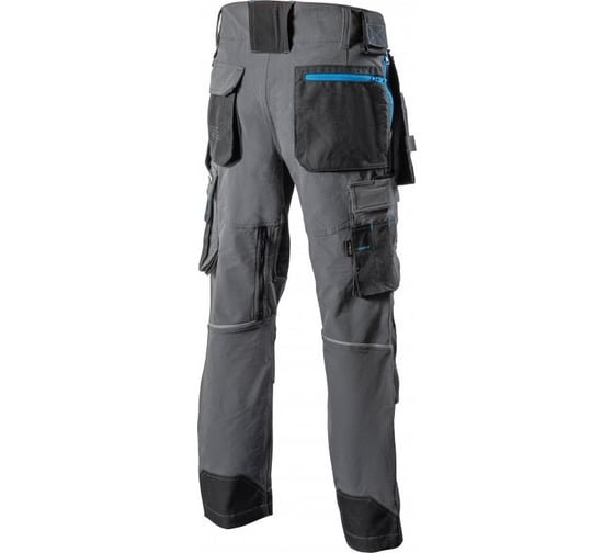 Брюки рабочие HOEGERT TECHNIK TAUBER 4-way stretch темно-серые M (50) HT5K812-M