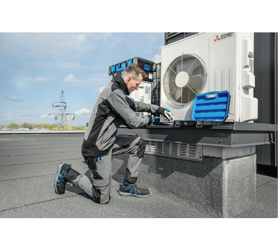 Брюки рабочие HOEGERT TECHNIK TAUBER 4-way stretch темно-серые XL (54) HT5K812-XL