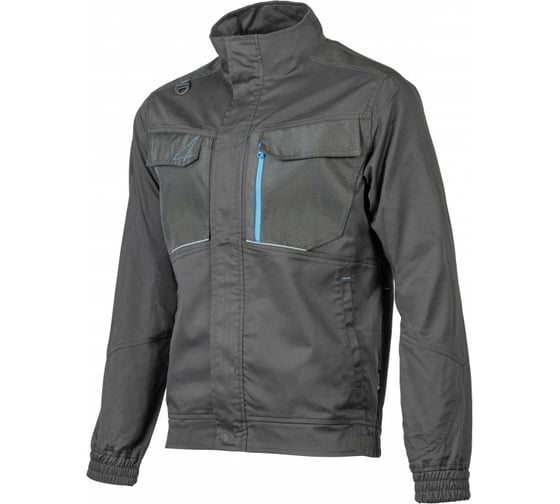 Куртка рабочая HOEGERT TECHNIK WURNITZ эластичная, темно-серая 2XL (56) HT5K814-2XL