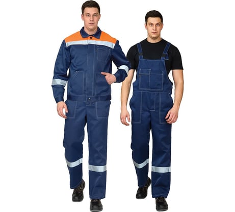 Костюм мужской " Пантеон 2" Прабо синий/оранжевый р-р 56-58/170-176 12707