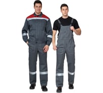 Костюм мужской " Пантеон 2" Прабо т.серый/красный р-р 52-54/170-176 13104