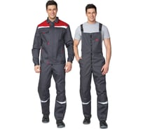 Костюм мужской Прабо " Профессионал 2" т.серый/красный р-р 48-50/170-176 10284