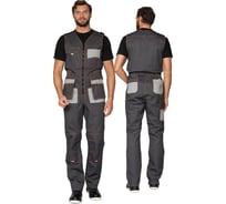 Полукомбинезон мужской Прабо " Бренд" серый/серый р-р 48-50/170-176 16172