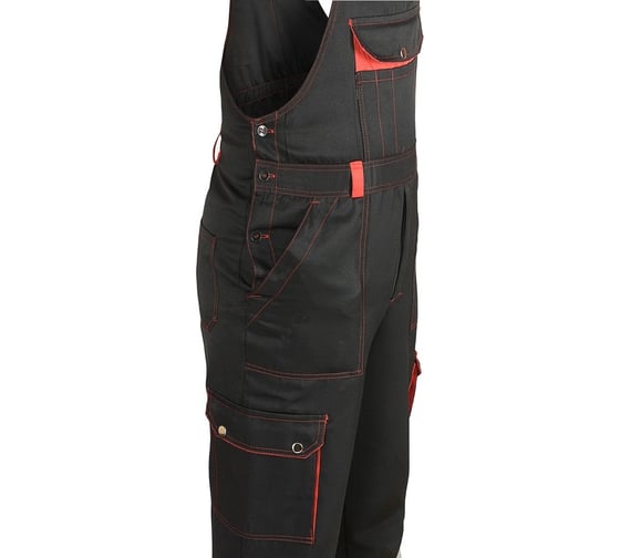 Костюм PROSAFE "ПЕЧОРА" (куртка с полукомбинезоном, черный/красный) 182-188 (48-50) 4660272907115