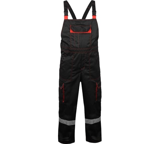 Костюм PROSAFE "ПЕЧОРА" (куртка с полукомбинезоном, черный/красный) 170-176 (52-54) 4660272907078