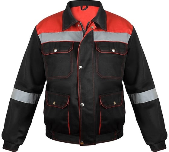 Костюм PROSAFE "ПЕЧОРА" (куртка с полукомбинезоном, черный/красный) 170-176 (52-54) 4660272907078