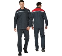 Костюм мужской Прабо " Оптимал 1" т.серый/красный р-р 44-46/182-188 30572