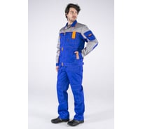 Костюм Факел Союз-Профессионал-1, васильковый/светло-серый/оранжевый, размер 56-58, 87475769.008 16319005