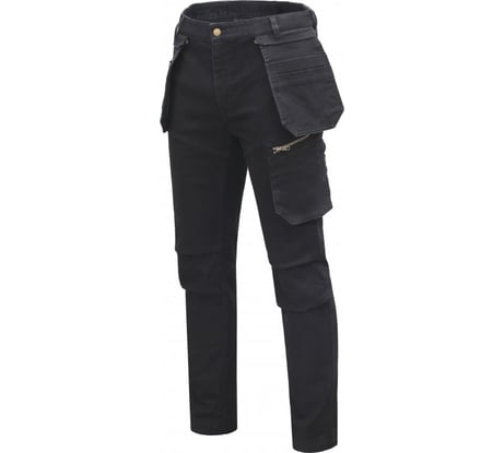 Брюки рабочие джинсовые HOEGERT TECHNIK ESDORF черные L (52) HT5K935-L
