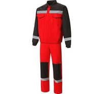 Костюм СОЮЗСПЕЦОДЕЖДА Мастер-Люкс с СВП красный/черный, размер 48-50, рост 170-176 2000000259680