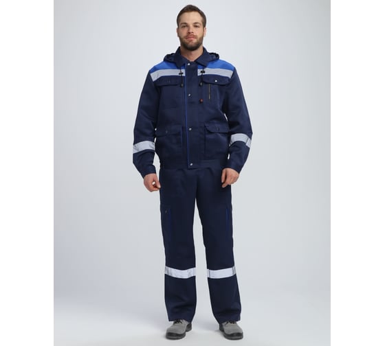 Костюм с капюшоном Факел Титан-2 СОП CH, Смесовая, 210, полукомбинезон, темно-синий/васильковый, размер 48-50, рост 182-188 87490712.008 1