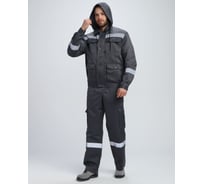 Костюм с полукомбинезоном, куртка с капюшоном Факел Нейч-2 СОП К. (ткань смесовая, 210) т.серый/св.серый 52-54; 170-176 87490710.011