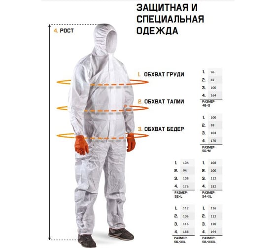 Комбинезон маляра Jeta Safety JPC175 Paint-Master, цвет серый, размер L, рост 179-191 см