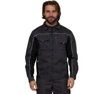 Куртка мужская Прабо "Люкс" серый/черный, размер 56-58, рост 182-188 16115