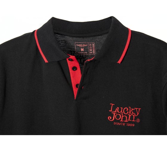 Рубашка-поло Lucky John BLACK 03 р.L AM-7507-03L