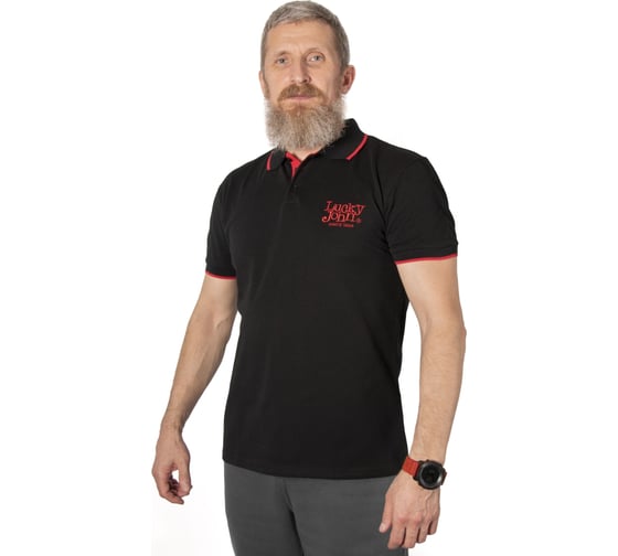 Рубашка-поло Lucky John BLACK 05 р.XXL AM-7507-05XXL