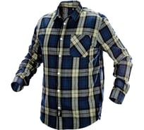 Фланелевая рубашка NEO Tools оливково-синяя, размер S 81-541-S