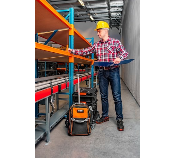 Фланелевая рубашка NEO Tools красный/серый/белый, клетка, размер S 81-540-S