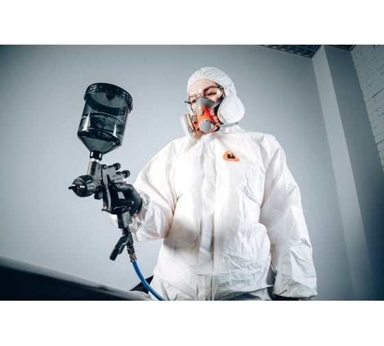 Комбинезон химзащиты Jeta Safety из нетканого материала MP JPC600 плотность 55 г/м2, размер 50-52/L, JPC600-L