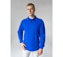 Футболка-поло воротник и манжеты-триколор Текстиль М василек 40/164 MF0006/40-176