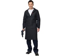 Мужской хлопчатобумажный халат Сириус, диагональ, черный, размер 96-100, рост 182-188, 19869