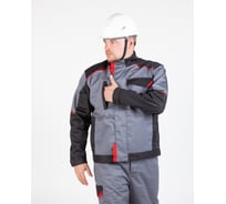 Костюм мужской летний Альянс СТС Сервис NEW, смесовая, 240, полукомбинезон, серый/черный, р. 48-50/182-188 4630157652102