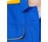 Костюм х/б женский ИВАРУС куртка+брюки, васильковый с желтой отделкой, контрастная нить, ткань саржа, размер 76-78, рост 182-188 201 (76/182) 7