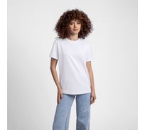 Футболка LoveMe КЁНИГСБЕРГ женская, цвет белый. Силуэт прямой, рукава с отворотом 46 (M), 254195