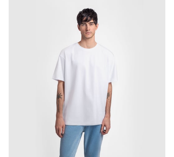 Футболка LoveMe Москва мужская, цвет белый, Силуэт оверсайз 52 (XL), 254219