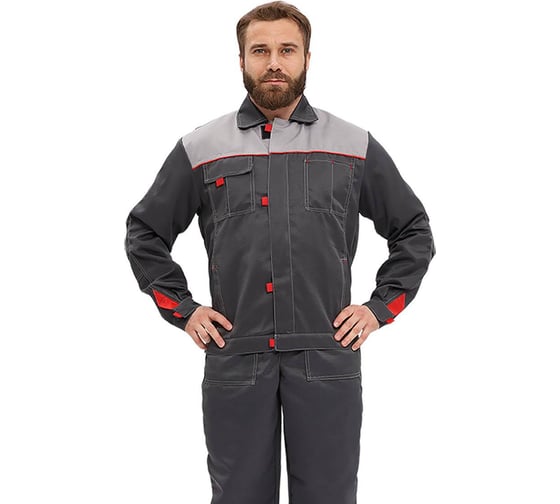 Мужской костюм Урсу.с "Фаворит" летний с п/к серый со светло-серым ткань Смесовая ; 48-50, 170-176 КОС105-308 1