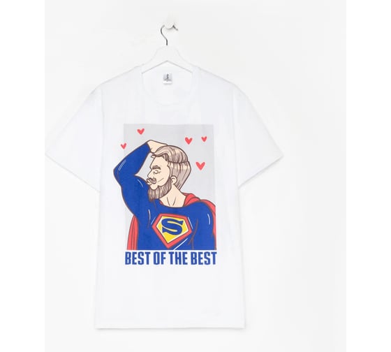 Футболка мужская KAFTAN "Best", белый, р. 48 7530638 1