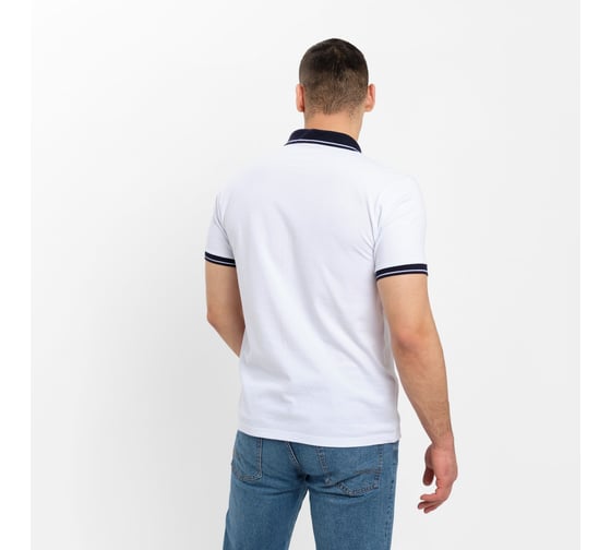 Футболка-поло мужская MINAKU Basic line белый, р-р 52 9321299