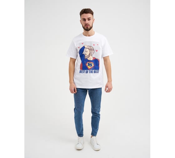 Футболка мужская KAFTAN "Best", белый, р. 52 7530640