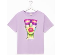 Футболка женская MINAKU Girl лиловый, р-р 42 7422719