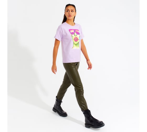 Футболка женская MINAKU Girl лиловый, р-р 44 7422720