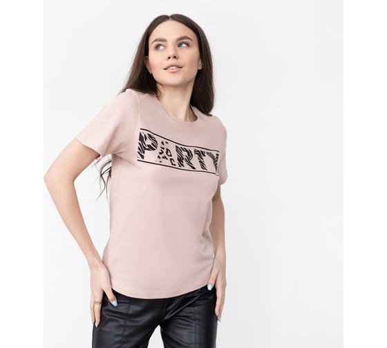 Футболка женская KAFTAN "Party" бежевый, размер 40-42 4440954
