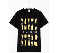 Футболка мужская KAFTAN "Love beer" черный, размер 48 7530663