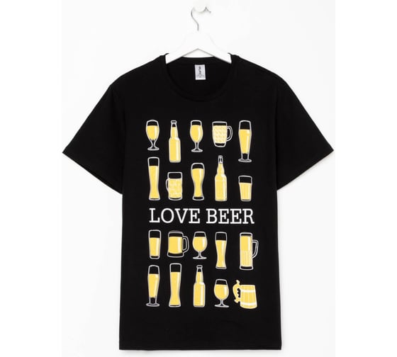 Футболка мужская KAFTAN "Love beer" черный, размер 48 7530663 1